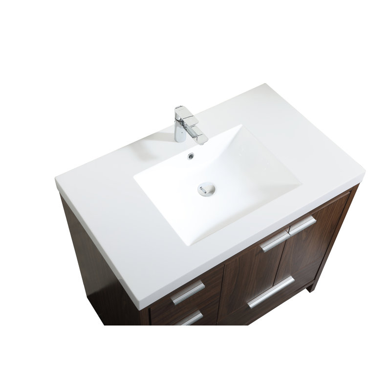 Zipcode Design™ Albers 36'' Single Bathroom Vanity with Resin Top